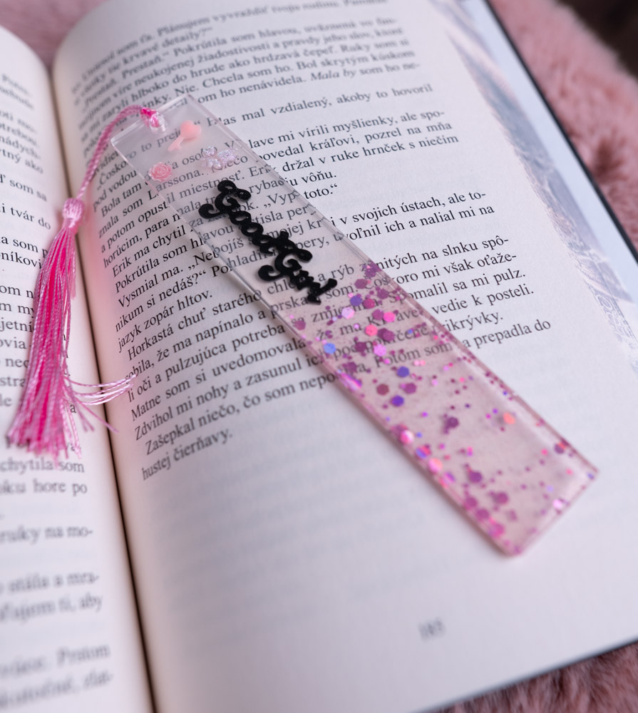 good girl, zalozka, kniha, epoxid, ruzova