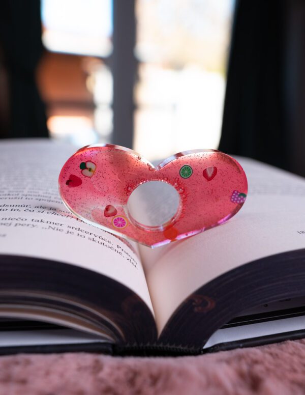 srdce, book holder, epoxid