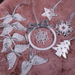 vianočné ozdoby epoxid sadra