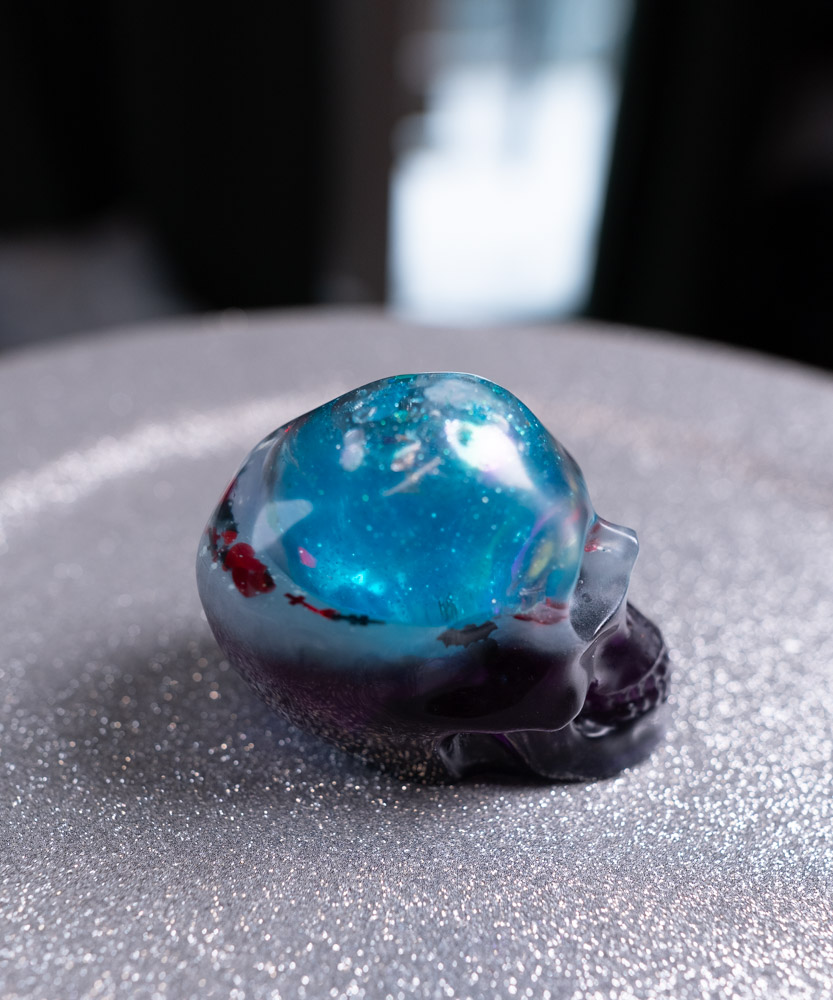 živica epoxid lebka tekutý stred dekoracia