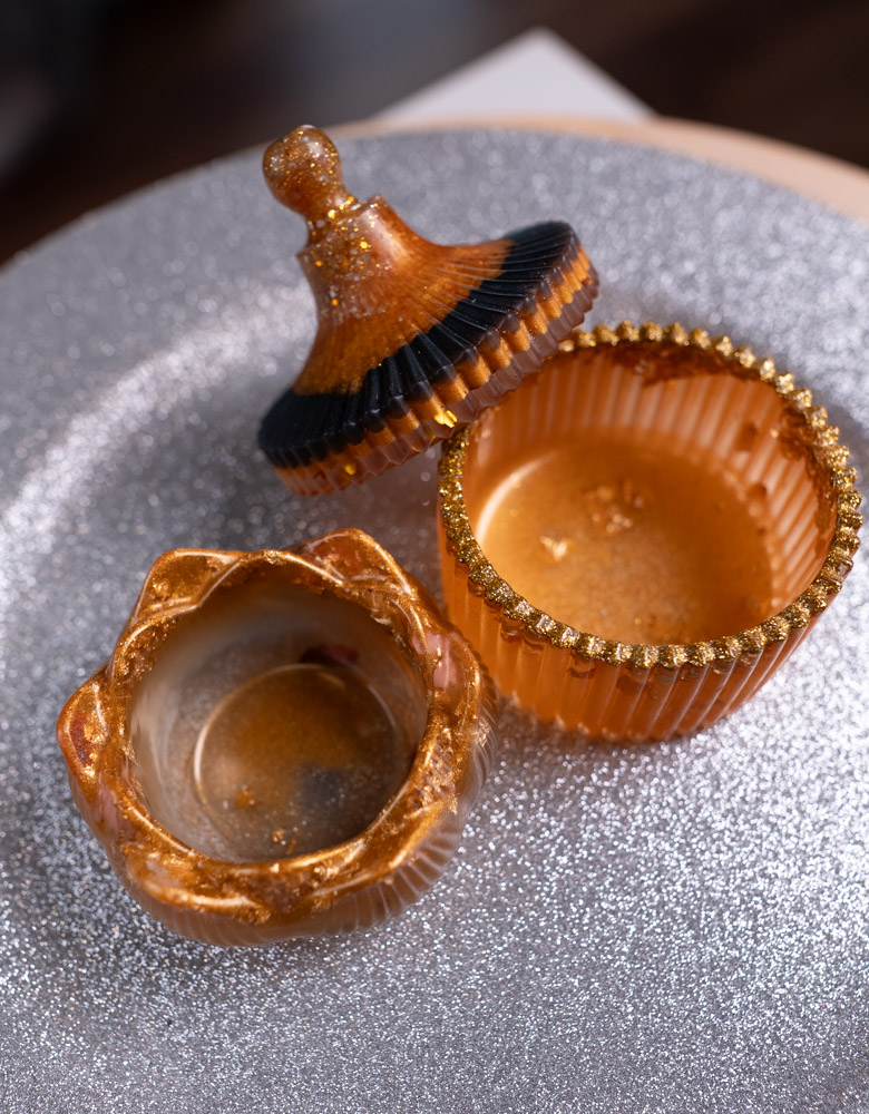 šperkovnica svietnik dekoracia epoxid živica