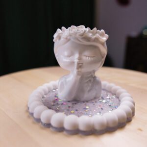 sadra epoxid sada živica diecvčatko svietnik trblietky