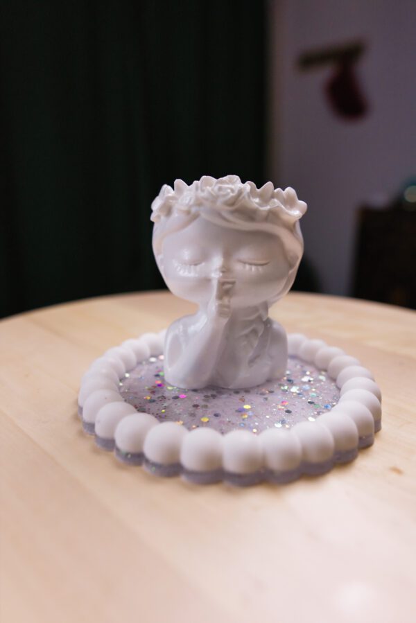 sadra epoxid sada živica diecvčatko svietnik trblietky