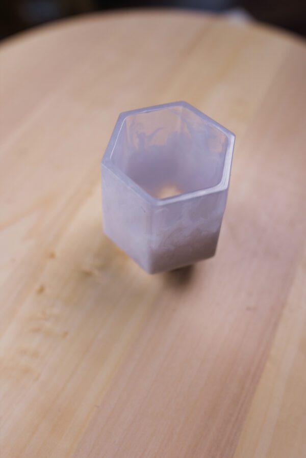 Pohárik na kozmetické štetce - biely