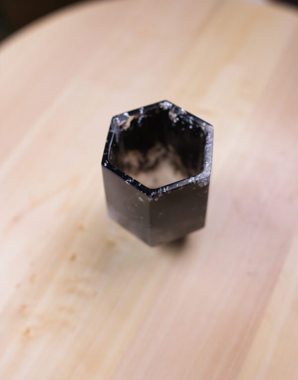 Pohárik na kozmetické štetce - čierny