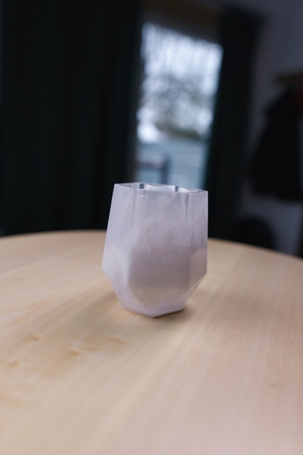 Pohárik na kozmetické štetce - biely