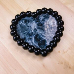 tanier svietnik sviecka cierna marble zivica epoxid