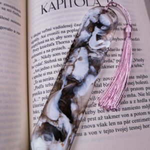 zalozka bookmark epoxid zivica cierna biela kniha knihy