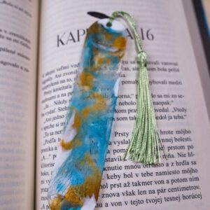 zalozka epoxid zivica art modra zlata knihy kniha