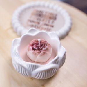 sviečka svietnik kvet dekoracia epoxid zivica sadra