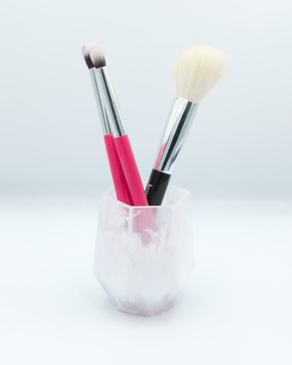 Pohárik na kozmetické štetce – biely