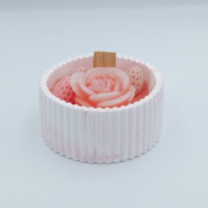 sviečka dekoracia kvety sadra