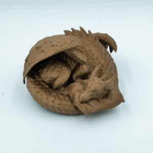 drak dekoracia 3D tlac knihovnicka spiaci