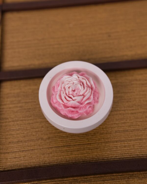 sviečka sojova dekoracia kvet sadra