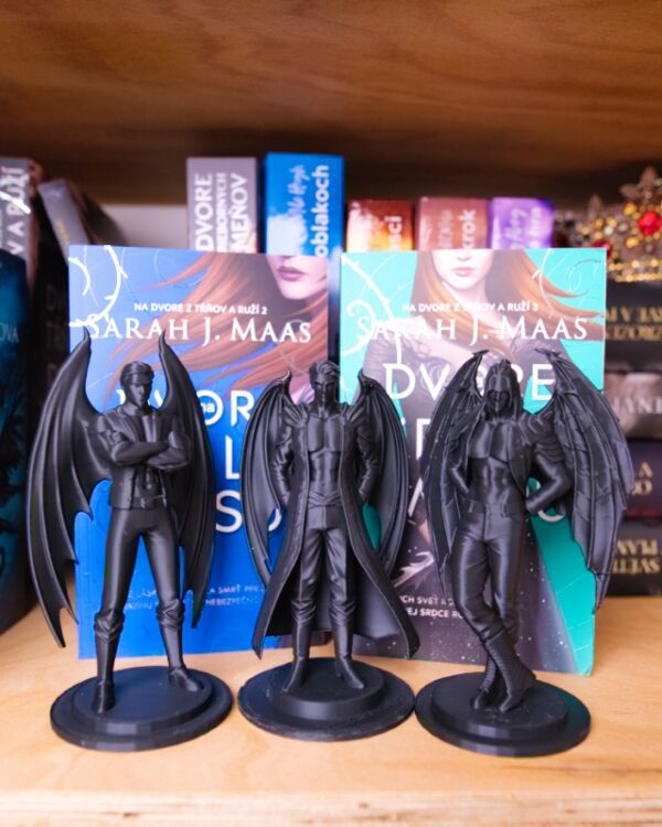 azriel 3D tlac romantasy knihovnicka bookshelf dekoracia knizna knihy kniha acotar kridla model postavicka rhysand cassian