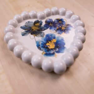 tanierik srdce srdiecko sadra rucna vyroba sviecka svietnik