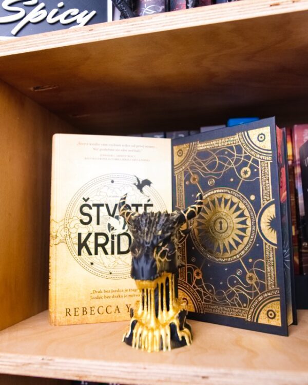 drak zlaty dekoracia kniznica 3D model postavicka busta