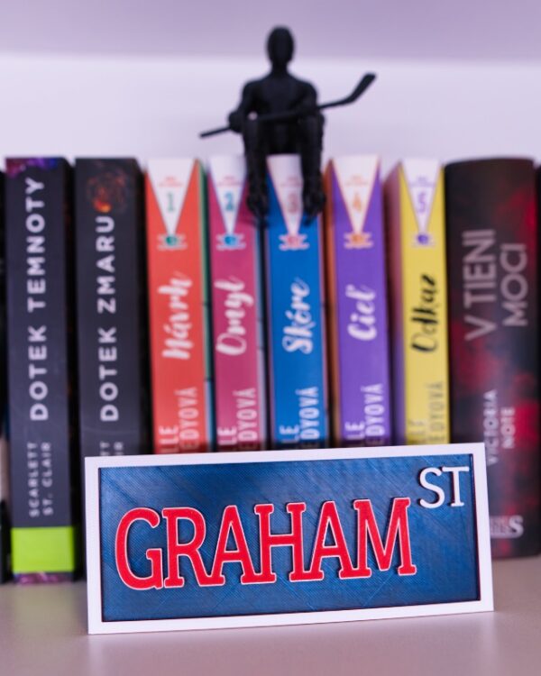 ceduľka graham st hokej hokejista off campus kniha knihy graham