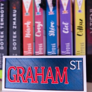 ceduľka graham st hokej hokejista off campus kniha knihy graham