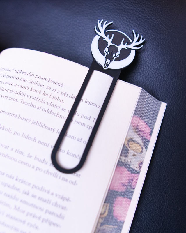 záložka bookmark 3D tlac jelen deer klips