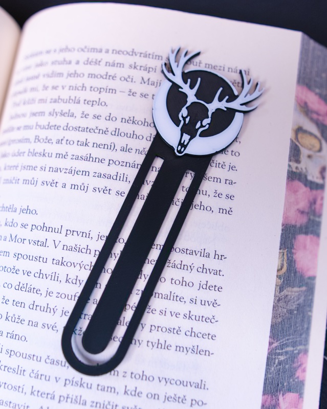 záložka bookmark 3D tlac jelen deer klips