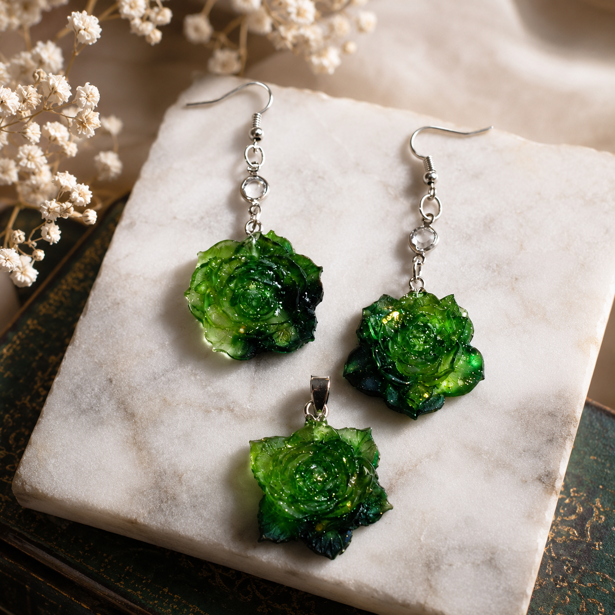 nausnice earings bizuteria rucna vyroba handmade kvet