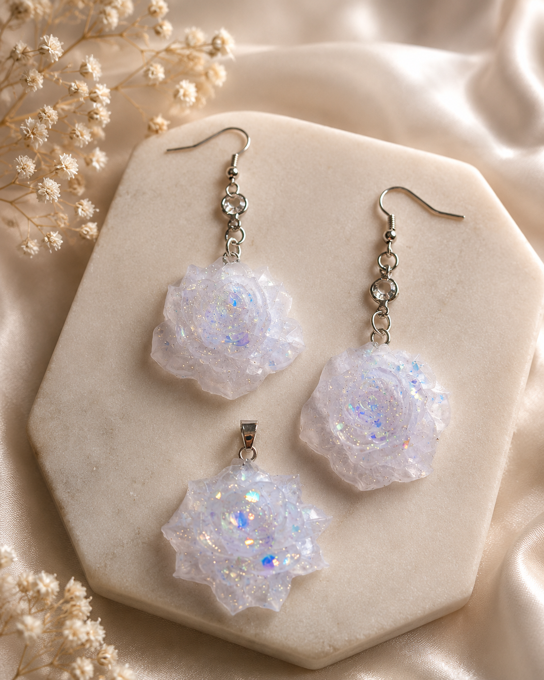 nausnice earings bizuteria rucna vyroba handmade kvet