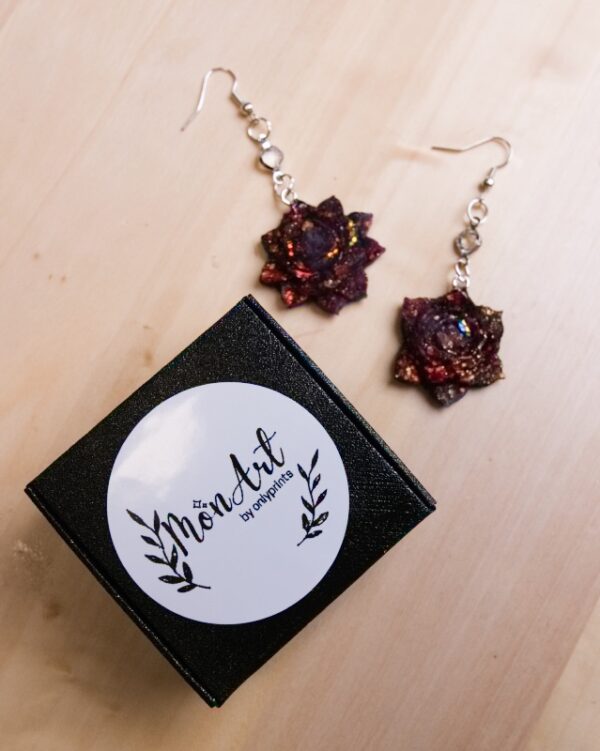 nausnice earings bizuteria rucna vyroba handmade kvet
