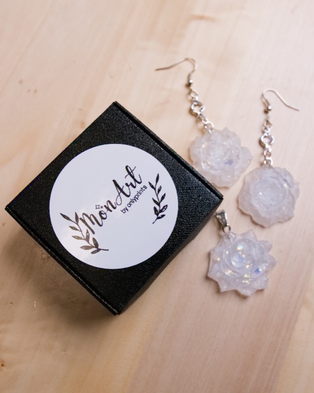 nausnice earings bizuteria rucna vyroba handmade kvet
