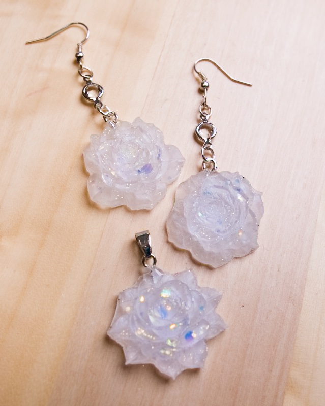 nausnice earings bizuteria rucna vyroba handmade kvet