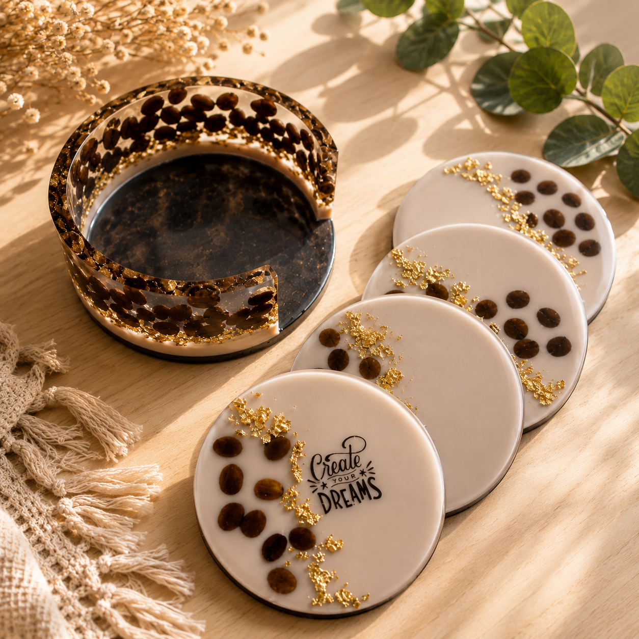 luxusna sada podsalok handmade epoxid