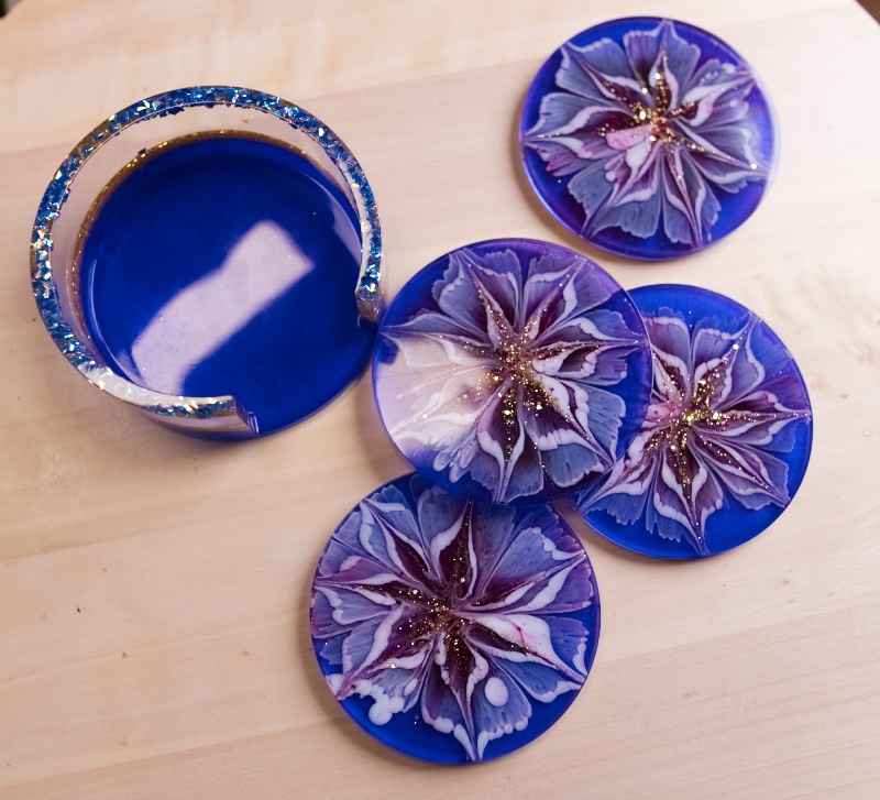 luxusna sada podtacok handmade epoxid