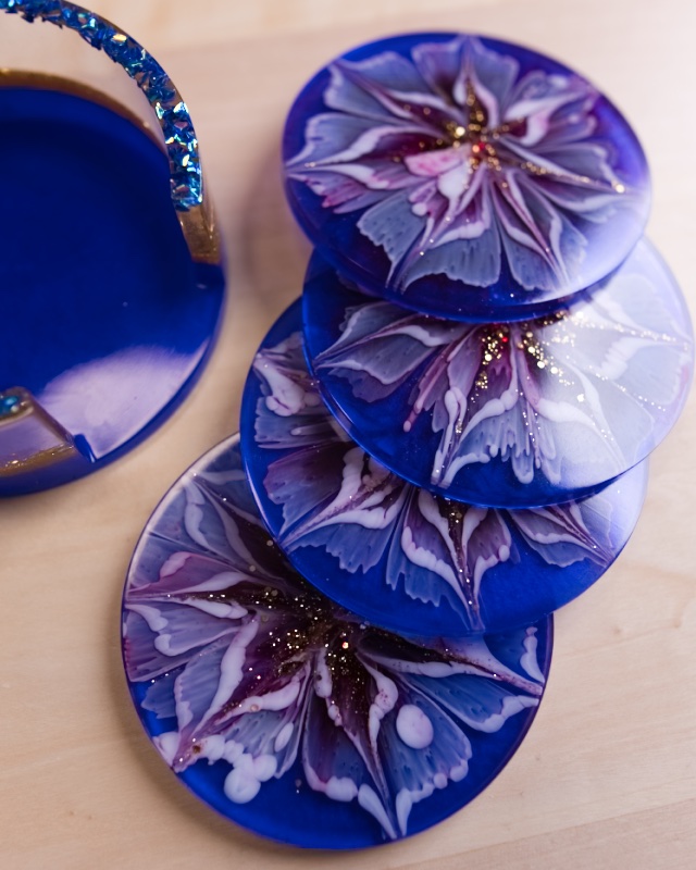 luxusna sada podtacok handmade epoxid